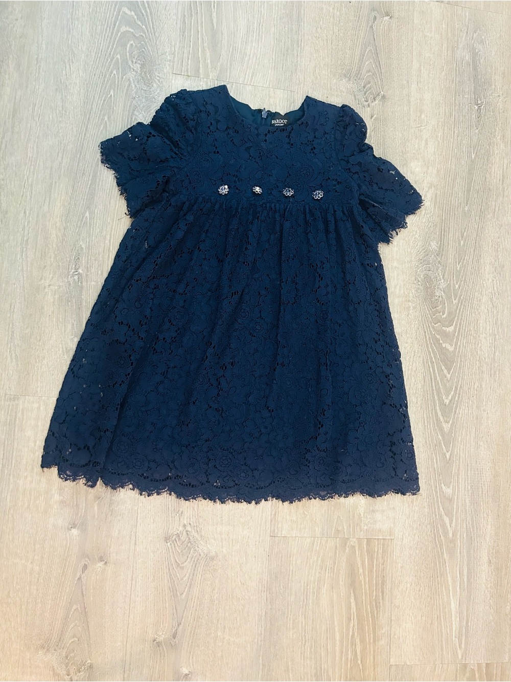Bardot Navy Floral Lace Party Dress for Girls Size US 8